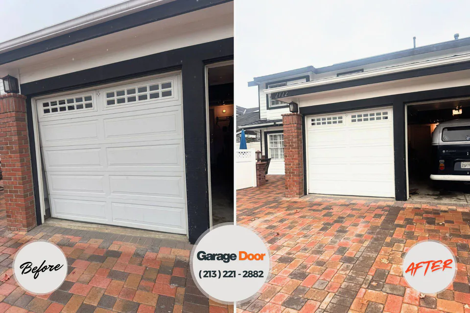Before and after: garage door repair Ravenna, NE